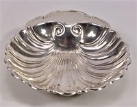 Sterling nut dish, shell design, 3.25 dia. and