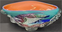 1994 Art Glass Bowl Artist Signed