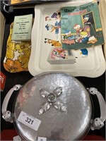 1960’s Disney tray, Silverlook dish.