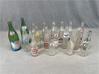 Milk Crate of 19 Soda Pop Bottles