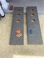 Cornhole style washer game