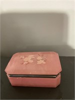 Genuine hand crafted alabaster pink box