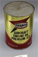 Texaco Aircraft Engine Oil Quart Can