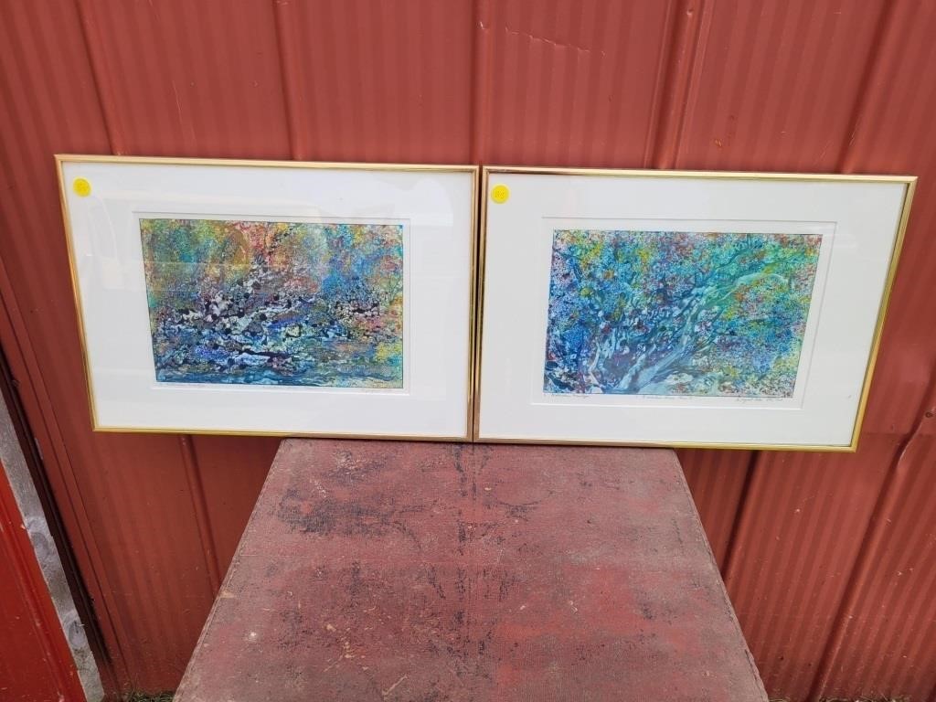 Pair of Prints Titled Evolution Series Phase 1 & 2