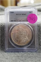 1889 Morgan Silver Dollar PCGS MS63