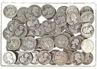 59 Washington Silver Quarters, US Coins 1934-1964