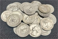 (25) Silver Washington Quarters