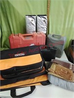 Shop storage boxes & bags, toolbelt, coverall