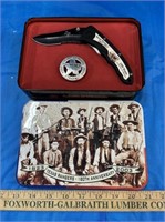 Texas Rangers 180th Anniversary Knife Set w/Tin
