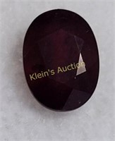 estate gemstone 1.6 carat oval deep red ruby