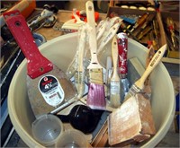 Hand Drill And Paint Brush Lot