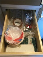Coffee filters, hardware, tape, oven mit