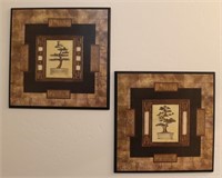 Pair of Oriental Decor Art Prints