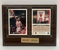 Michael Jordan card plaque w 1994 Upper Deck cards