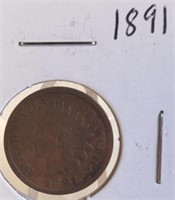 1891 Indian Head Penny