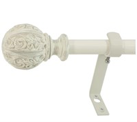 (4) 48-86" Montevilla Leaf Ball Curtain Rod