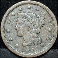 1851 US Large Cent
