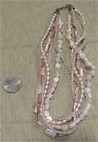 SS 5 Strand Pearl Necklace 84 grams