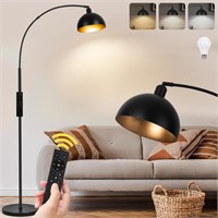 Large Black Arc Floor Lamp - Remote Control