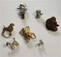 Vintage Poodle pins and clips
