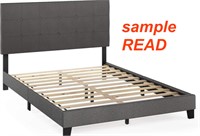 Queen Platform Bed in Gray (model?) READ