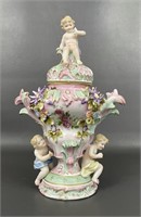 Antique Meissen Porcelain Lidded Urn