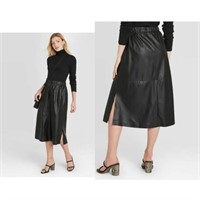NEW DAY Women's Black Faux Leather Trendy