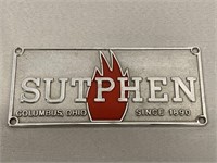 Sutphen Fire Truck Emblem Metal Sign 9"x4”