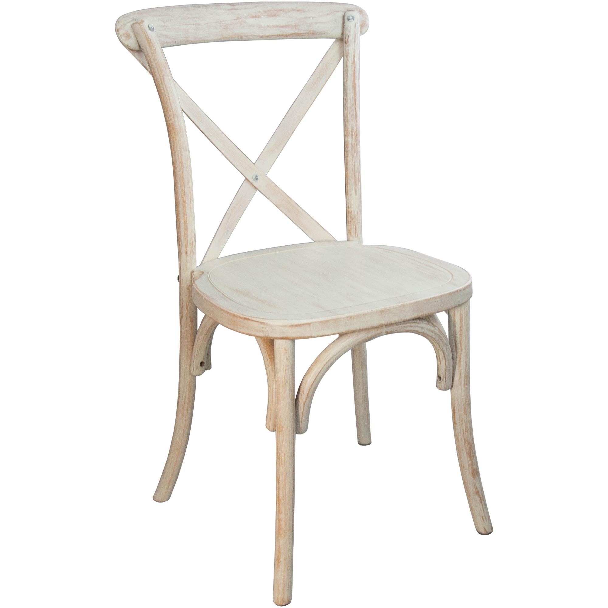 35 Advantage Lime Wash X-Back Wooden Dining Chair