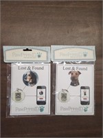 (2) Lost & Found PawPrints ID Tags