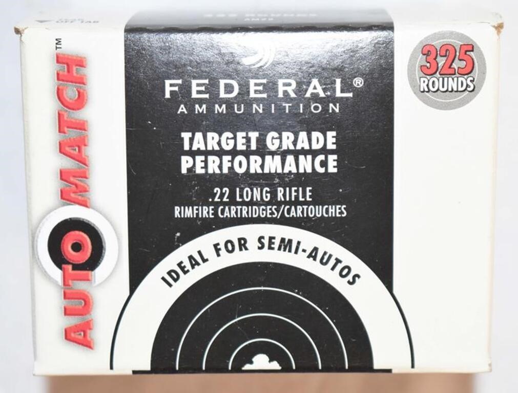 325 ROUNDS FEDERAL AUTO MATCH 22LR BULLETS