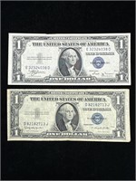 1935 H & 1935 B $1 Silver Certificates