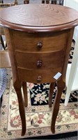 Small round table, 3 drawers, 29 in ht, could be