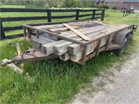 Roughly 15ft Trailer No Title  (wood Not Included)