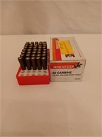 40 rounds 30 carbine 110 GR hollow soft point