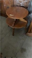 Double Roundtop Table 20 And 24x 25in Tall