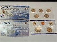 OF) Uncirculated 2001 Philadelphia mint coin set