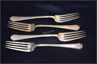4 Sterling Table Forks (Pat. 1922), 210g