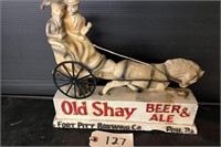 Old Shay Beer Chalkware Advertising