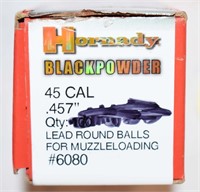 80 HORNADY BLACK POWDER 45 CAL .457" LEAD ROUND
