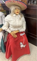 Female Mannequin w/Poodle Skirt,
