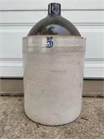 5 GALLON STONEWARE CROCK WHISKEY JUG