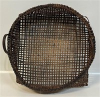 INTERESTING RARE 1800S MASSACHUSETTS SPLINT BASKET