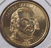 Uncirculated James Madison, US presidential $1