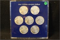 Set of 7 New Orleans Mint UNC Morgan Dollars