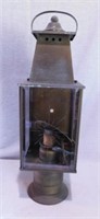 Copper & beveled glass lantern, 19" tall - Hampton