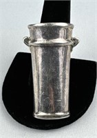 925 Silver Posy Holder Pin/Brooch
