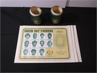 12 Green Bay Packers 1976 Paper Place Mats+ 2 Used