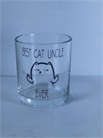 New “Best Cat Uncle Ever” Glass Cup