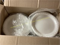 Box White Foam Plates